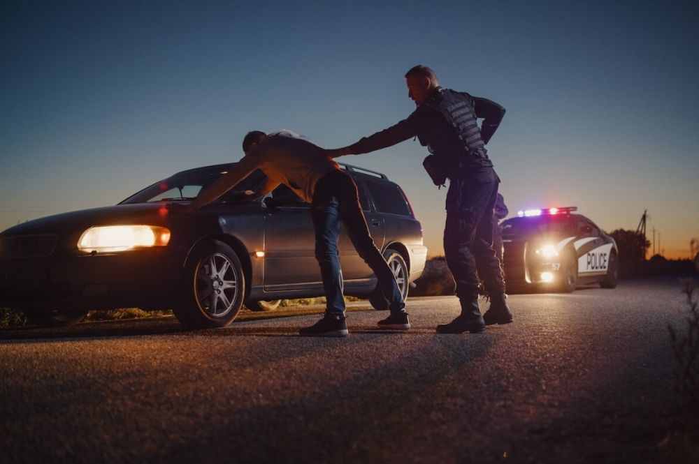 DUI arrest in progress